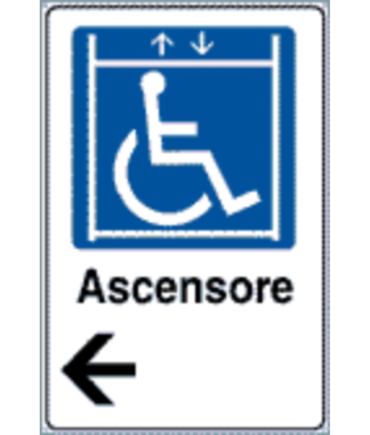 Cartello Indicazione Ascensore Disabili SEG 15205K