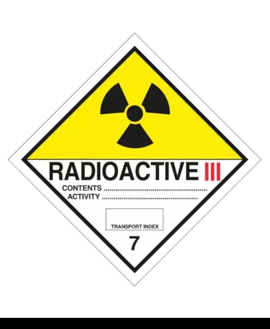 etichette adesive ADR  pericolo radiazioni