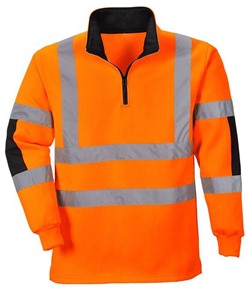 Felpa uomo zip maglia maglione da lavoro cappuccio alta visibilità  fluorescente