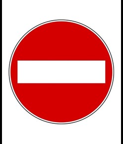 Segnale divieto di transito cartello stradale a disco 60 cm