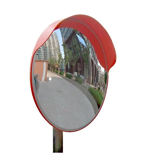 Specchio stradale parabolico infrangibile in policarbonato - ø cm