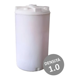 Cisterna verticale in polietilene bianco  per acque/acque sporche