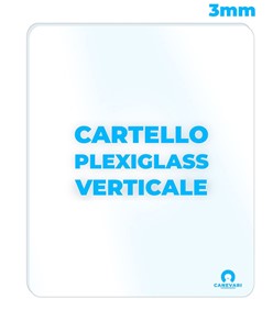 Cartello in plexiglass da 3mm formato verticale