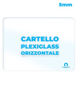 Cartello in plexiglass da 5mm formato orizzontale