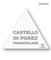 Cartello in forex da 3mm formato triangolare