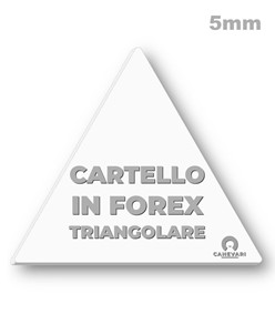 Cartello in forex da 5mm formato triangolare