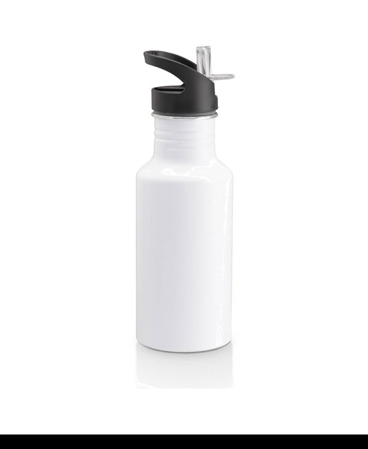 Bottiglia in alluminio (600ml) con cannuccia estraibile