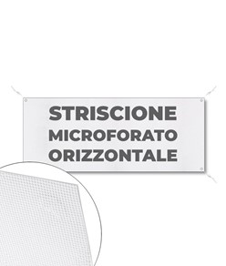 Striscione microforato in formato orizzontale