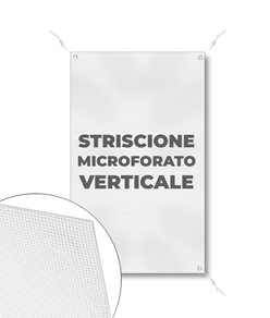 Striscione microforato in formato verticale